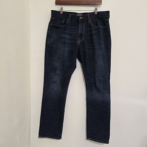 LUCKY BRAND 34 x 30 Dark Wash 410 Athletic Fit Straight Leg Jeans